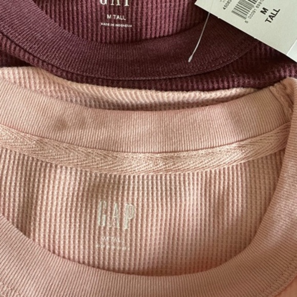 NEW Gap Original Pink Waffle Thermal Knit Blouse Top - Picture 4 of 7